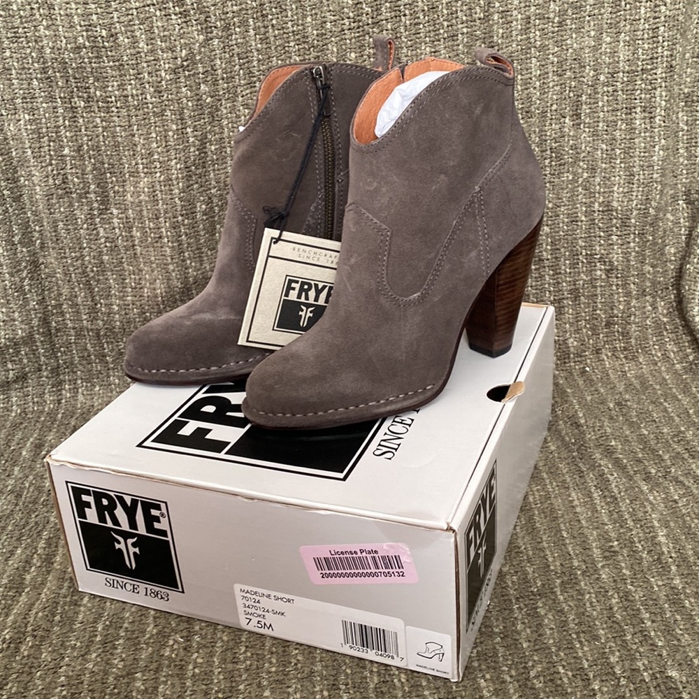 Frye Madeline shirt, 7.5M, NIB, smoke
